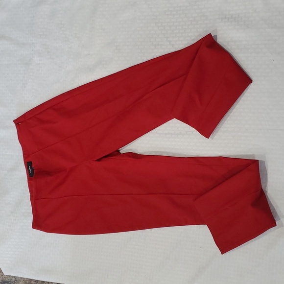 Theory Alettah approach red stretch pullon women's crop pants size 2 - Picture 8 of 12